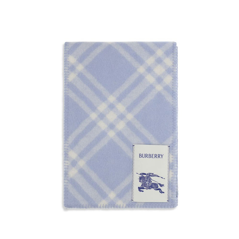 Burberry Blue Wool Oves Aries Scarf