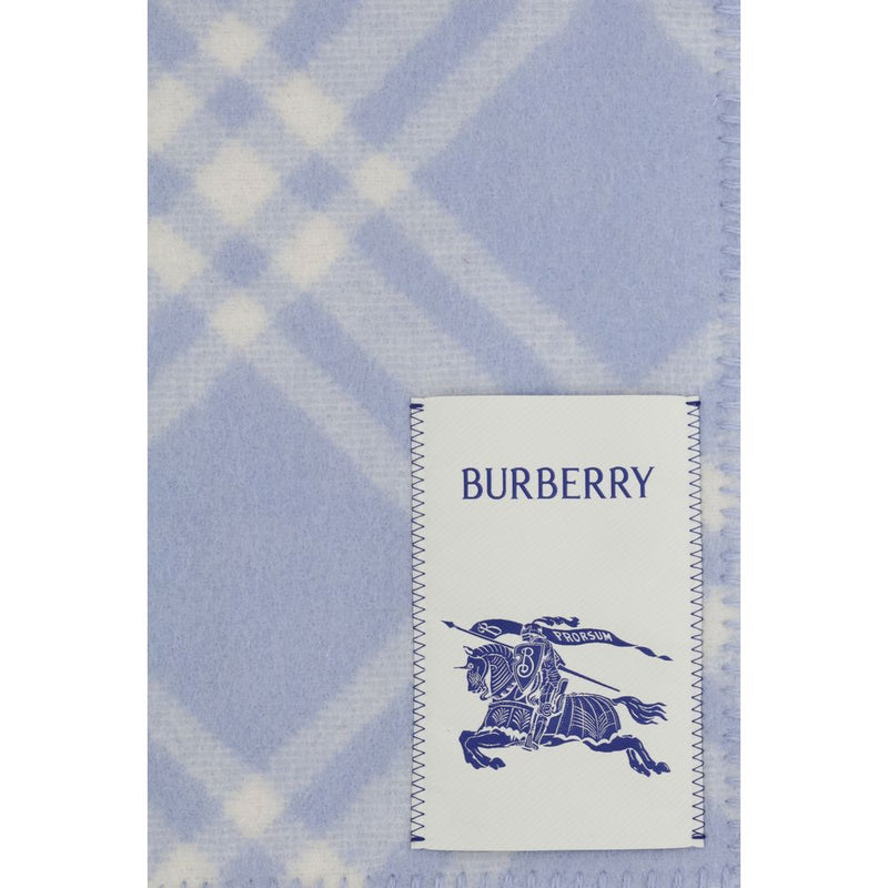 Burberry Blue Wool Oves Aries Scarf