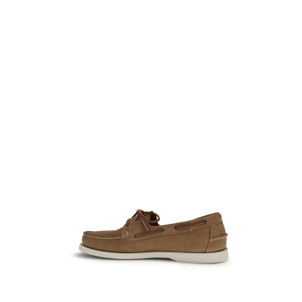 Sebago Brown Calf Leather Bos Taurus Slip-On Loafers