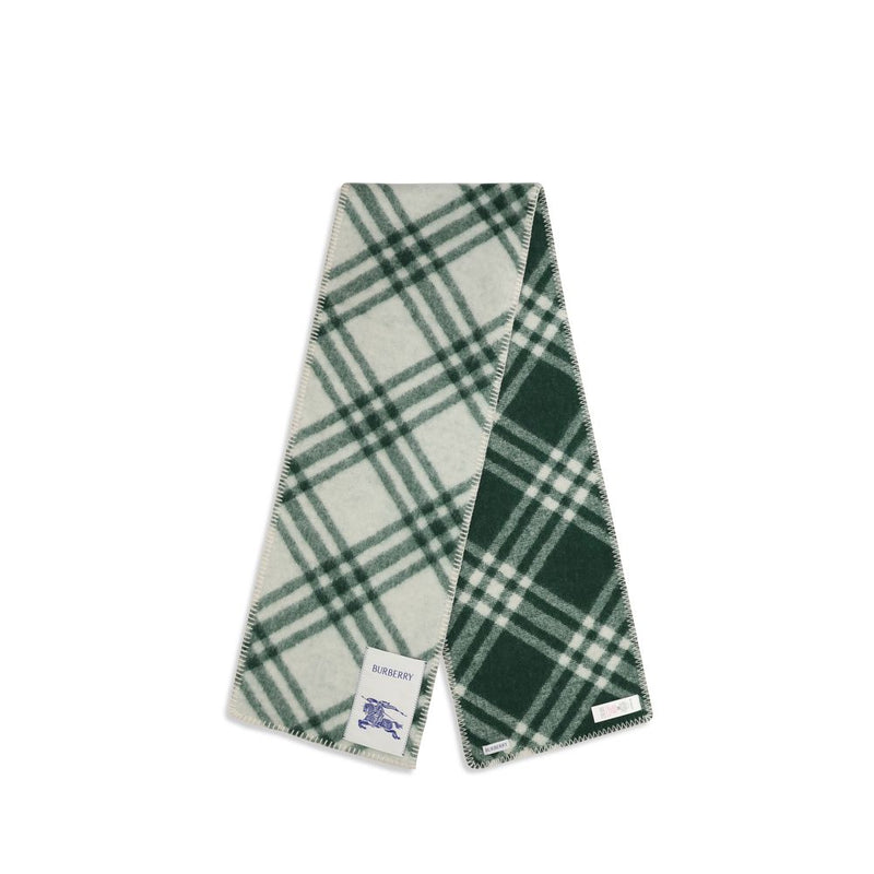 Burberry Bicolor Wool Oves Aries Scarf - Iconic Check Design