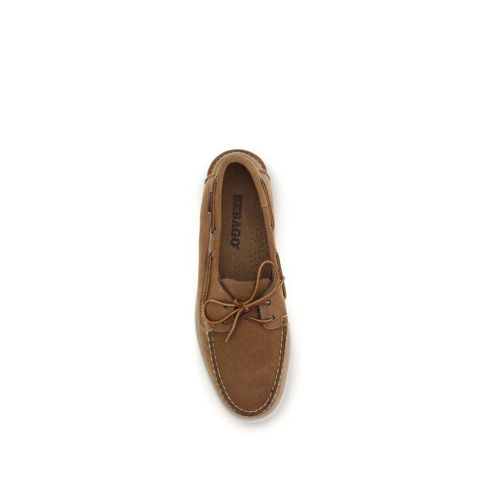 Sebago Brown Calf Leather Bos Taurus Slip-On Loafers