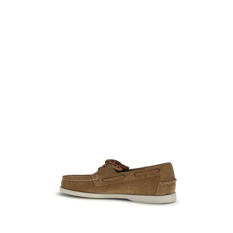 Sebago Brown Calf Leather Bos Taurus Slip-On Loafers