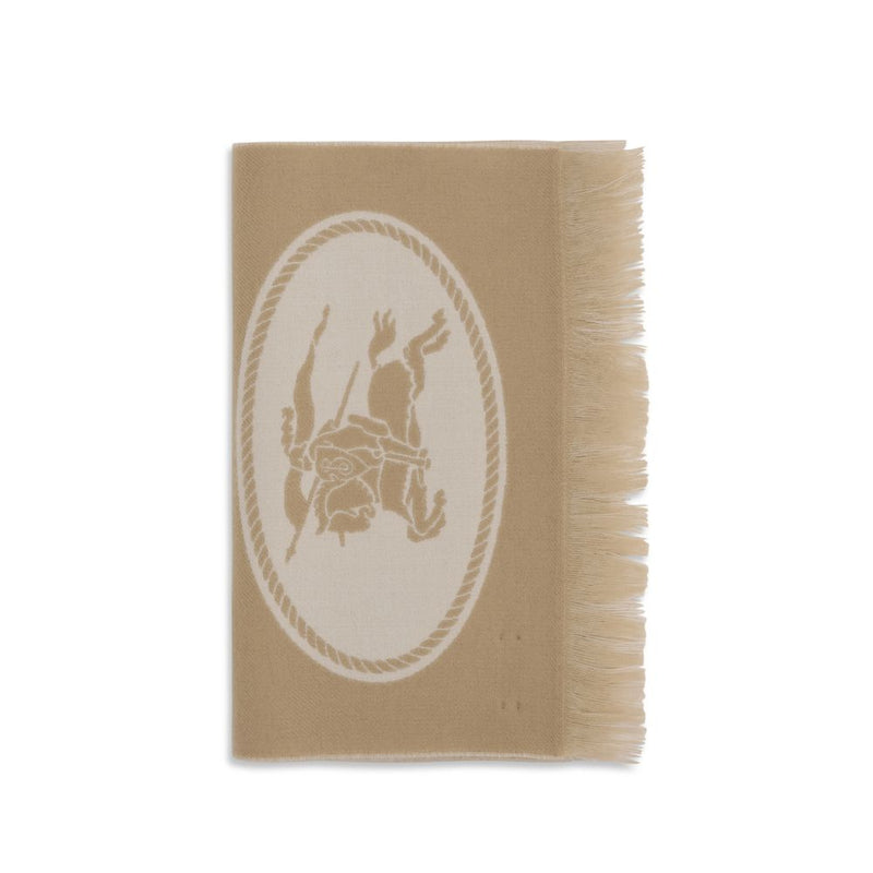 Burberry Beige Wool Oves Aries Scarf