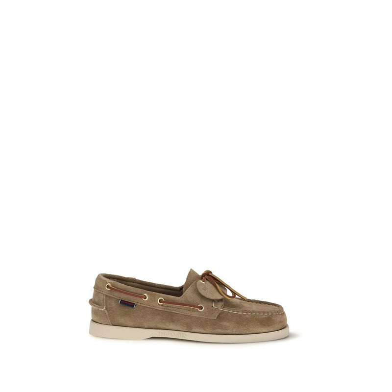 Sebago Beige Calf Leather Bos Taurus Slip-On Loafers