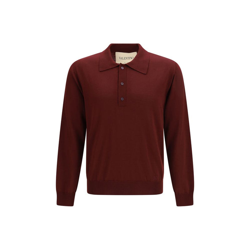 Valentino Garavani Bordeaux Wool Oves Aries Polo Shirt