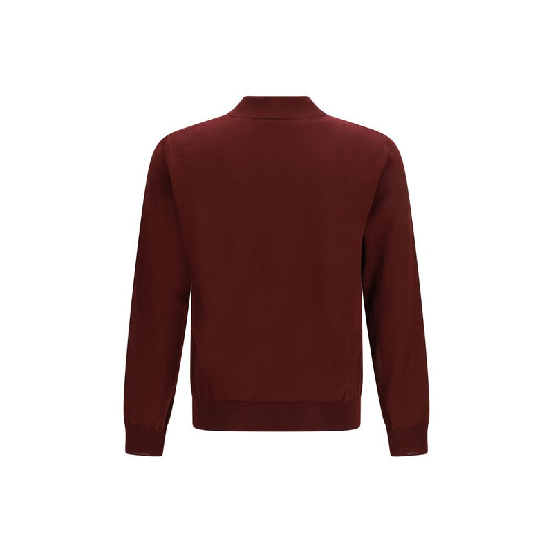 Valentino Garavani Bordeaux Wool Oves Aries Polo Shirt