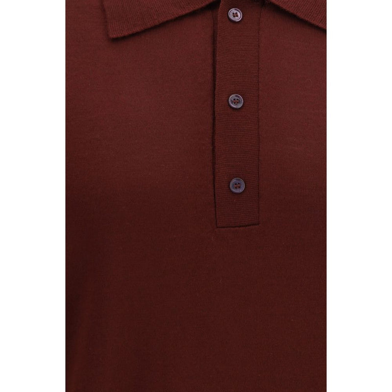 Valentino Garavani Bordeaux Wool Oves Aries Polo Shirt