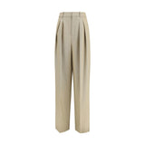 Saint Laurent Beige Wool Oves Aries Dress Pants