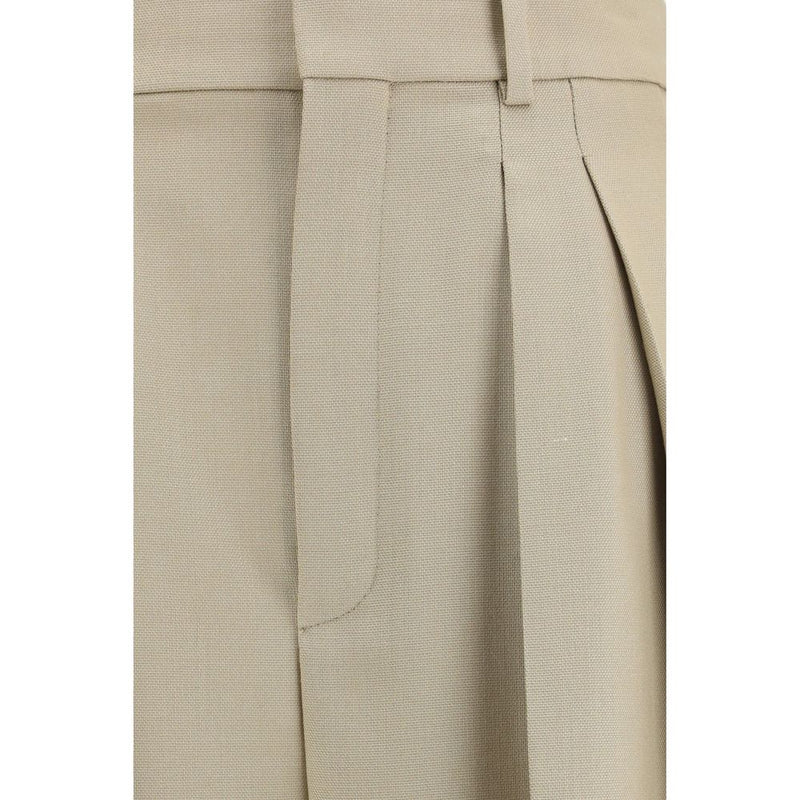Saint Laurent Beige Wool Oves Aries Dress Pants