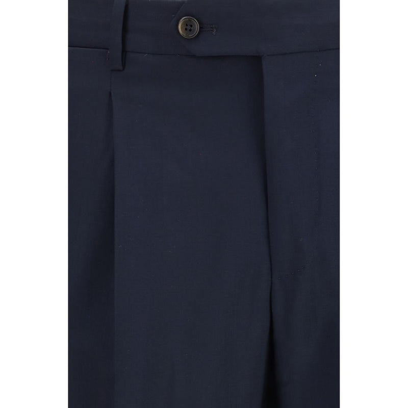 PT Torino Blue Wool Oves Aries Casual Pants