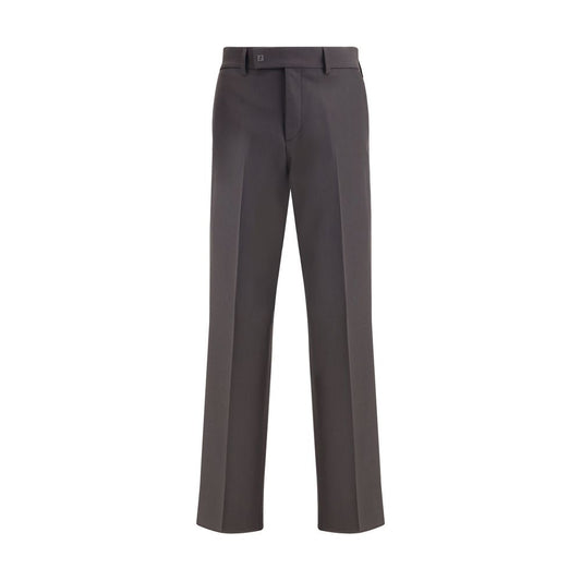Fendi Brown Wool Oves Aries Dress Pants for Men