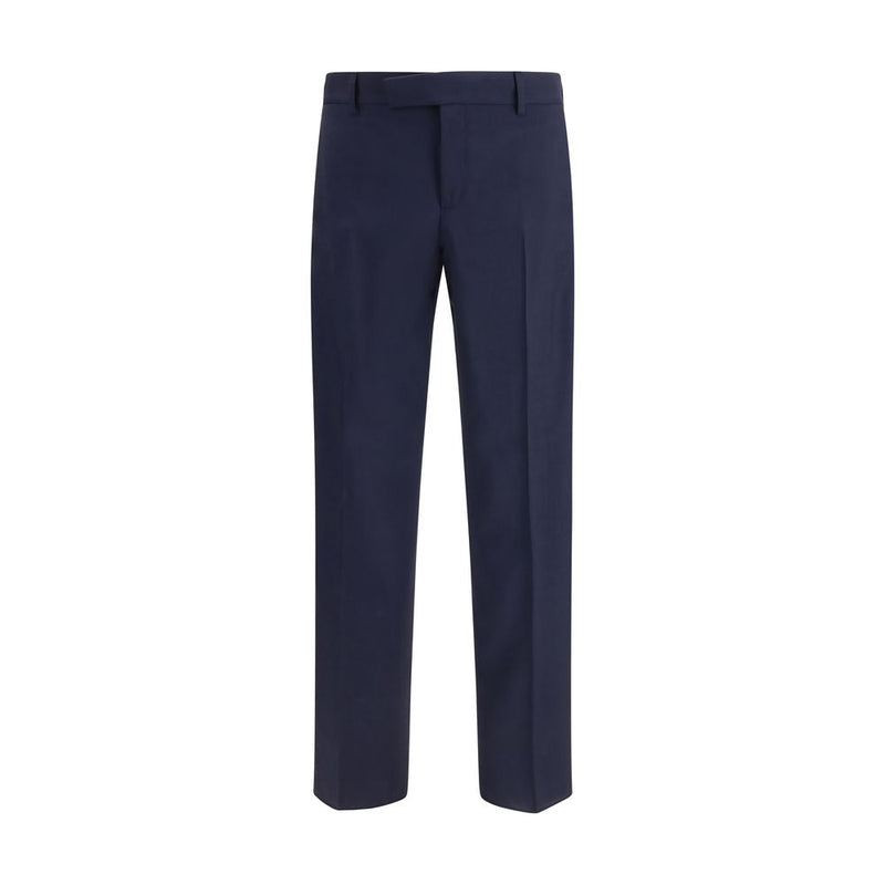 Fendi Blue Wool Oves Aries Dress Pants for Men