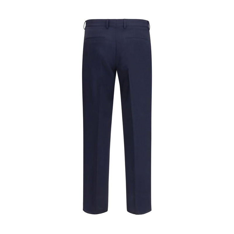 Fendi Blue Wool Oves Aries Dress Pants for Men