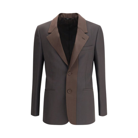 Fendi Brown Wool Oves Aries Blazer - Elegant Tailoring