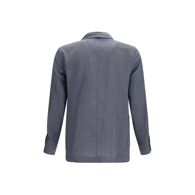 Finamore Gray Wool Oves Aries Jacket