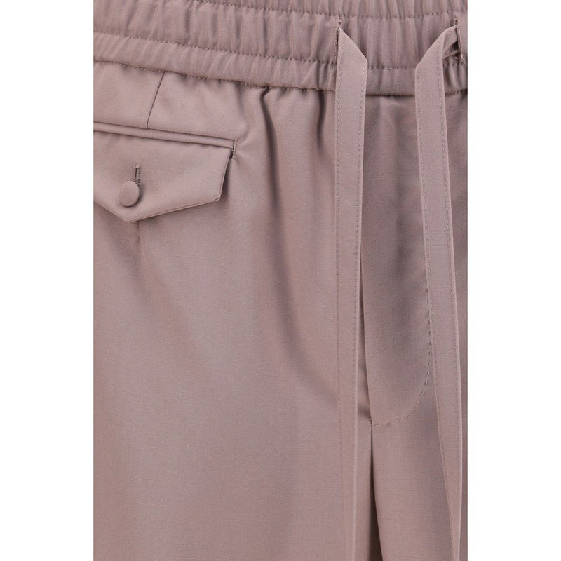 Dolce & Gabbana Brown Wool Oves Aries Joggers (Workout Pants)