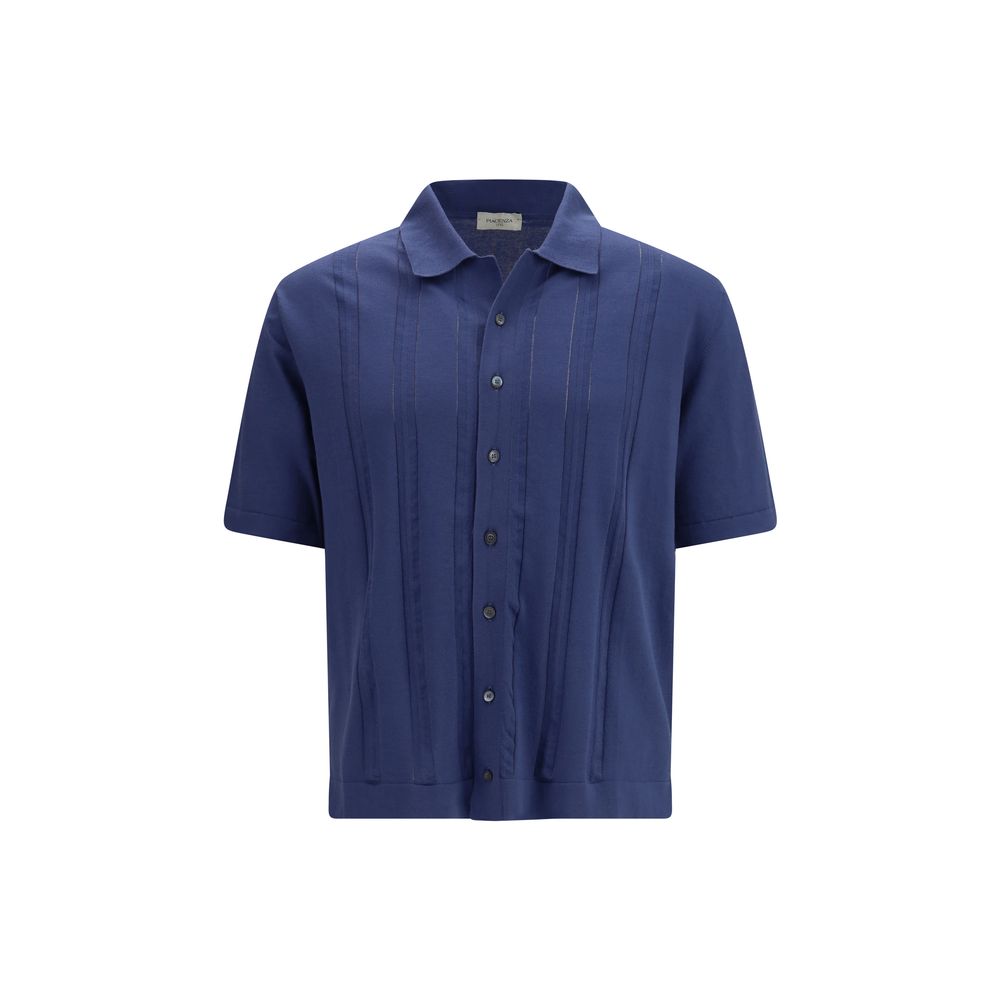 Polo en Coton Bleu Piacenza Cashmere pour Homme