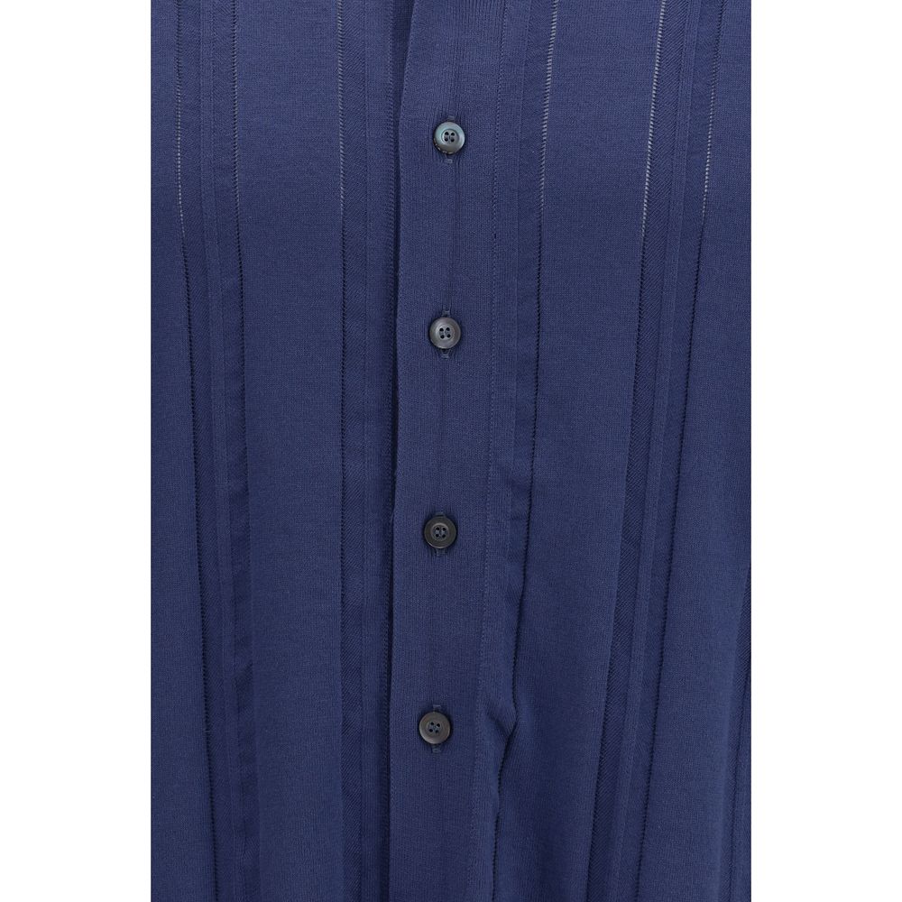 Polo en Coton Bleu Piacenza Cashmere pour Homme