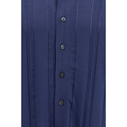 Piacenza Cashmere Blue Cotton Polo Shirt