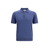 Polo Shirt en Coton Bleu Piacenza Cashmere pour Homme