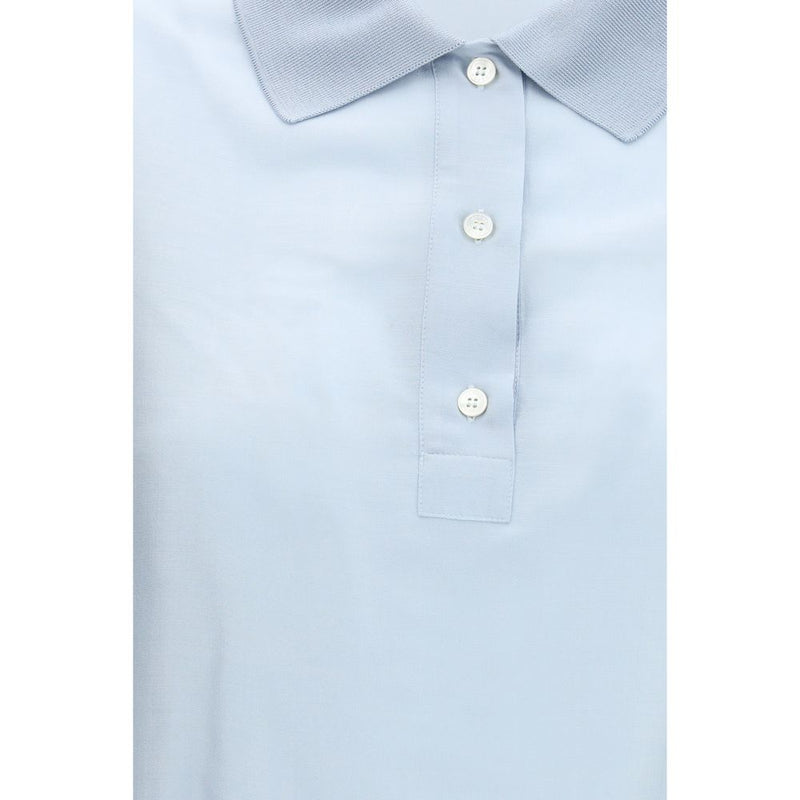 Jacob Cohen Blue Wool Oves Aries Shortsleeve Shirt