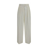 Calvin Klein White Wool Oves Aries Casual Pants
