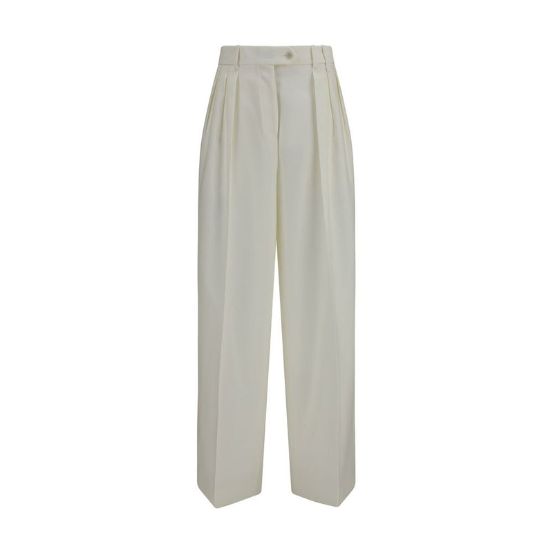Calvin Klein White Wool Oves Aries Casual Pants