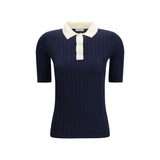 Brunello Cucinelli Blue Wool Oves Aries Polo Shirt