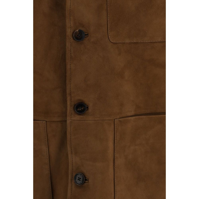 Umit Benan Brown Lamb Ovis Aries Jacket