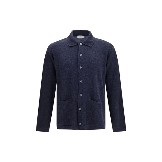 Piacenza Cashmere Blue Silk Cardigan for Men
