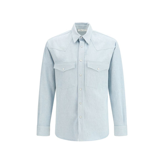 Umit Benan Blue Denim Shirt - Contemporary Western Style