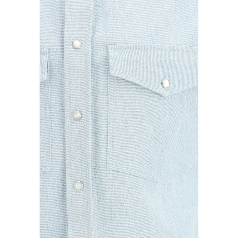 Umit Benan Blue Denim Shirt - Contemporary Western Style