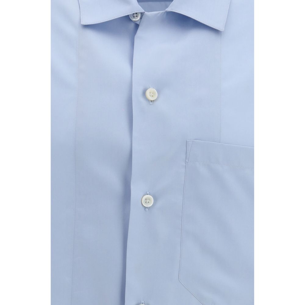 Umit Benan Blue Silk Shirt - Elegant & Lightweight