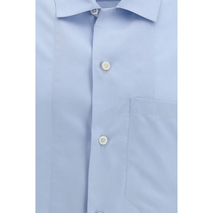 Umit Benan Blue Silk Shirt