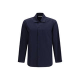 Umit Benan Havana Blue Cotton Shirt for Men
