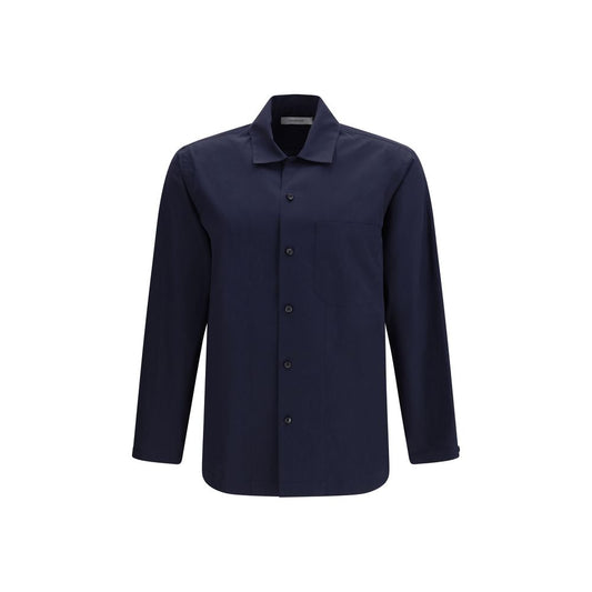 Umit Benan Havana Blue Cotton Shirt for Men