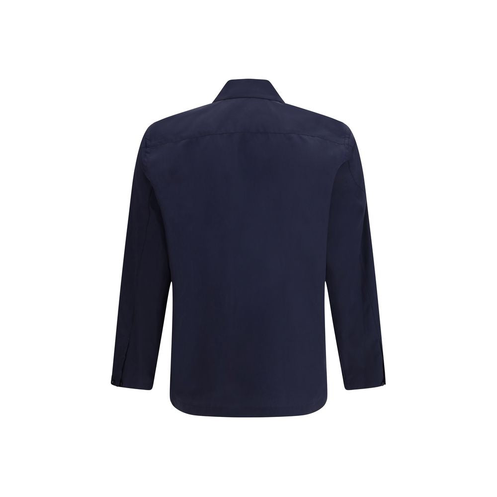 Umit Benan Havana Blue Cotton Shirt for Men