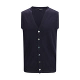 Aragona Cashmere Blue Wool Oves Aries Sleeveless Sweater