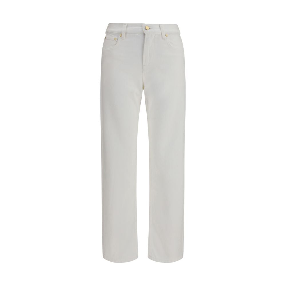 Umit Benan Victoria White Cotton Slim Fit Jeans