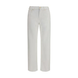 Umit Benan Victoria White Cotton Slim Fit Jeans