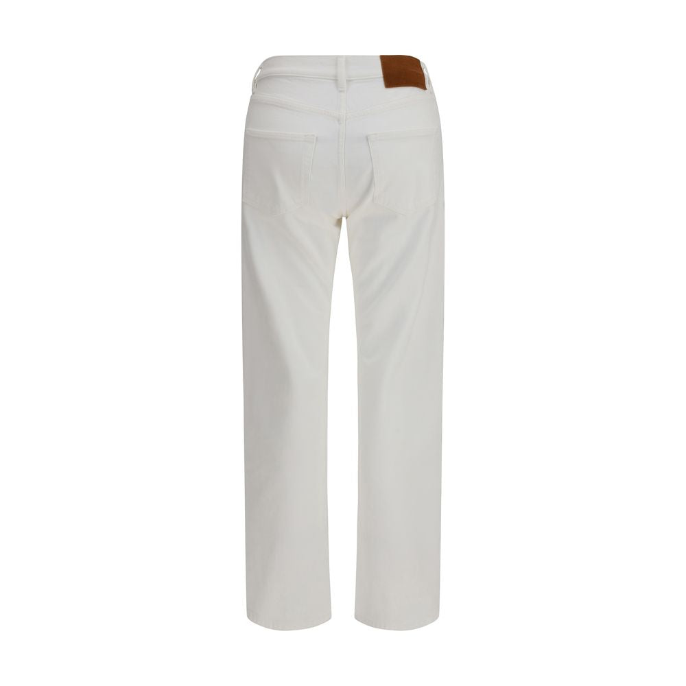 Umit Benan Victoria White Cotton Slim Fit Jeans