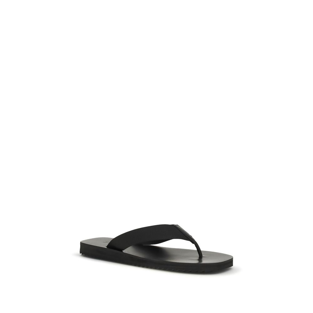 Senso Black Rubber Flip-Flop Sandals for Women