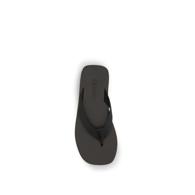 Senso Black Rubber Flip-Flop Sandals for Women