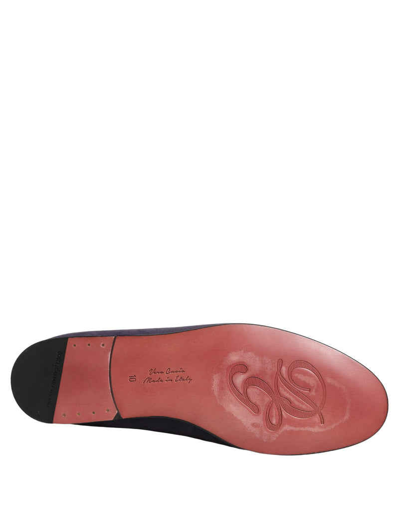 Mocassins pour homme Dolce & Gabbana en velours violet