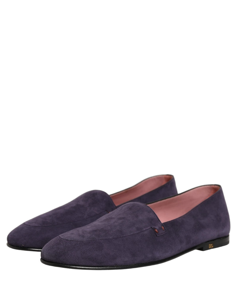 Mocassins pour homme Dolce & Gabbana en velours violet