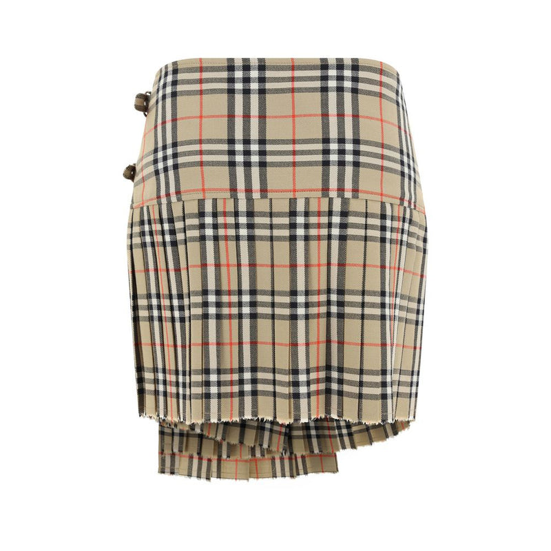 Burberry Beige Wool Oves Aries Mini Skirt