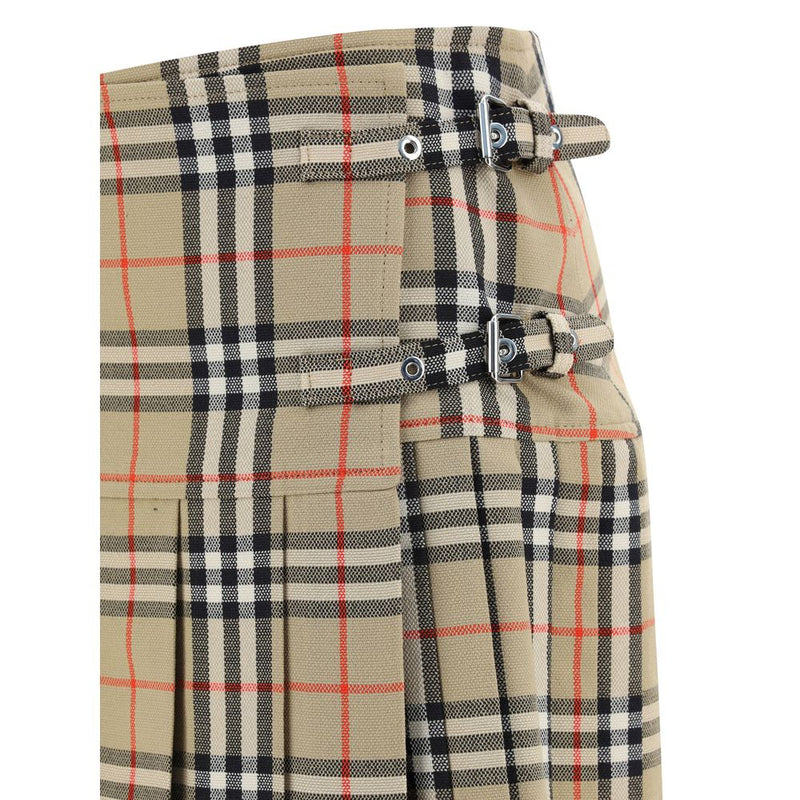 Burberry Beige Wool Oves Aries Mini Skirt