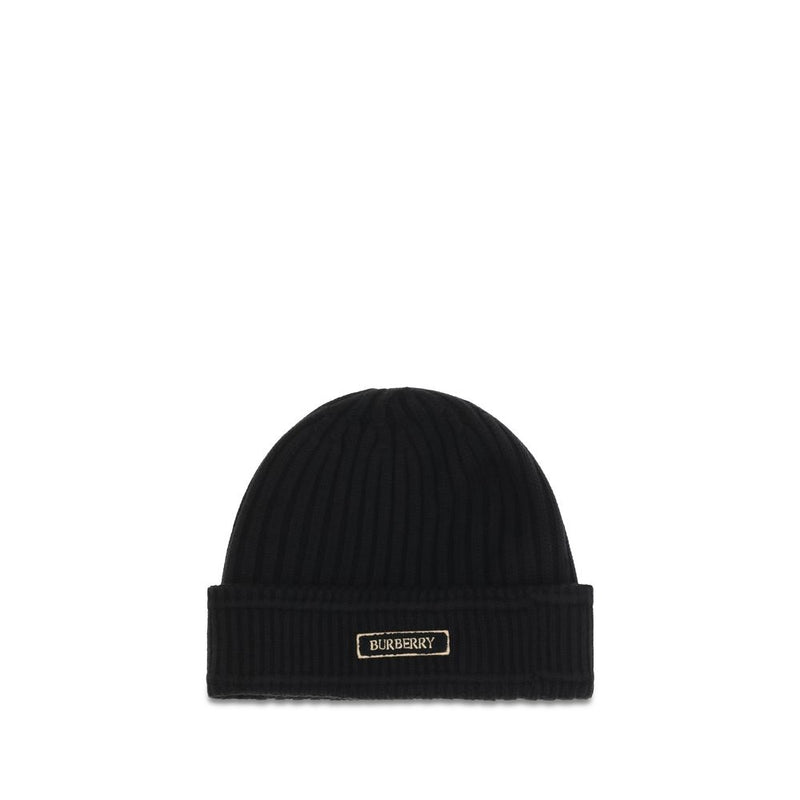 Burberry Black Wool Oves Aries Beanie