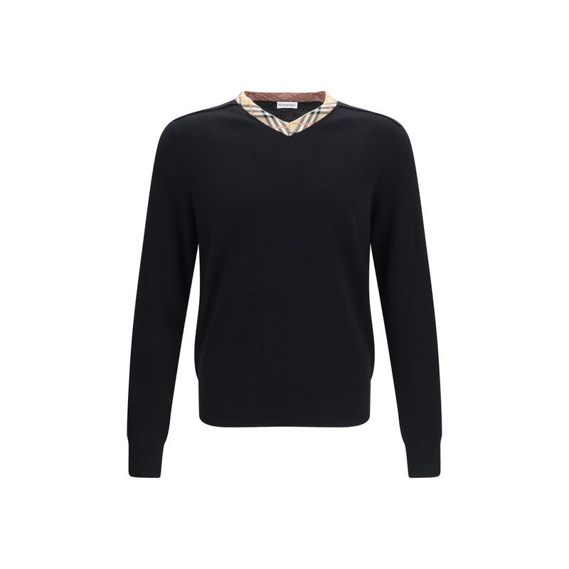 Burberry Black Wool Oves Aries Sweatshirt