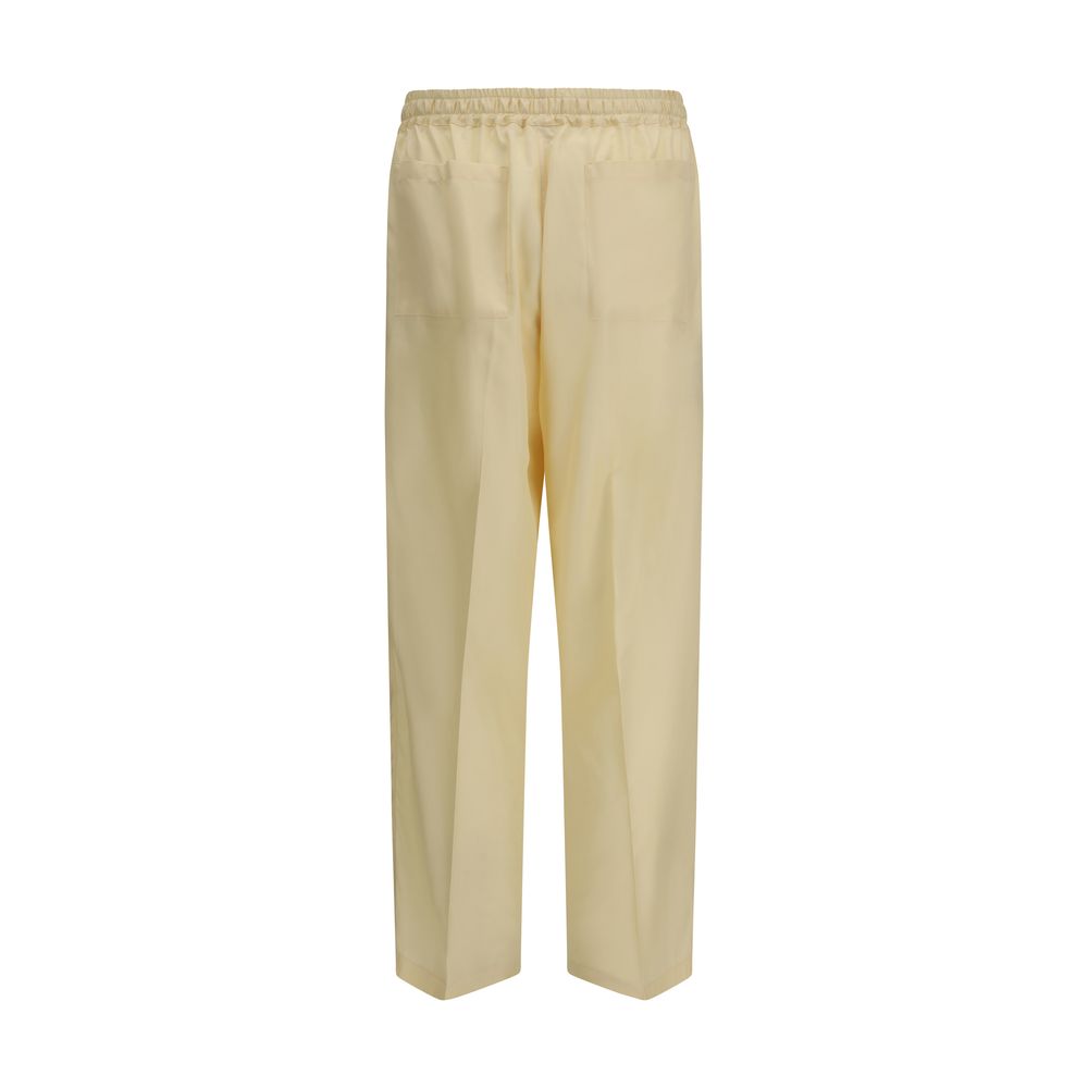 Umit Benan Bicolor Silk Pants - Luxurious Comfort
